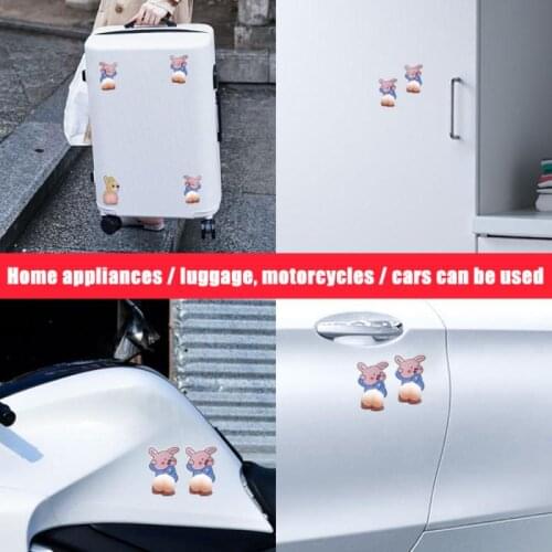 Fridge Magnet Bumper Sticker Anti-scratch Door Car Door Suitcase Cartoon Cute Pig Dog Protector For Home Car Bedroom Kitchen