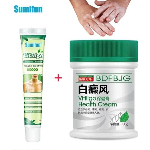 2 Types Vitiligo Treatment Ointment White Spot Psoriasis Cream Mycosis Leukoplakia Chinese Tradition Herbal Medical Plaster