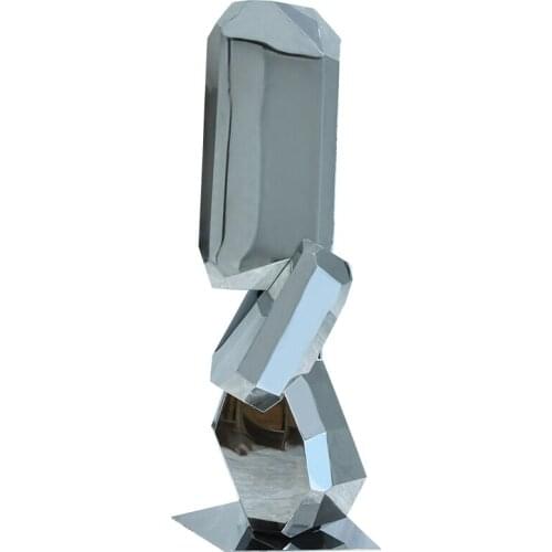 Metal geometry Abstract wealth seeking sculpture decoration Hotel Club hall stainless steel decoration floor decoration art