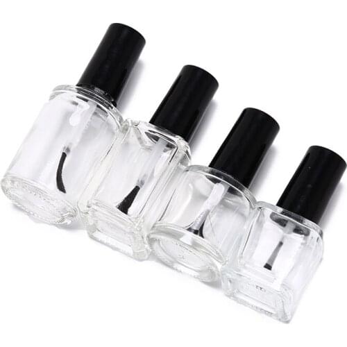 2019 New 1PC Empty Nail Polish Refill Bottle Glass Empty Lid Brush Empty Cosmetic Containers Makeup Travel Tools