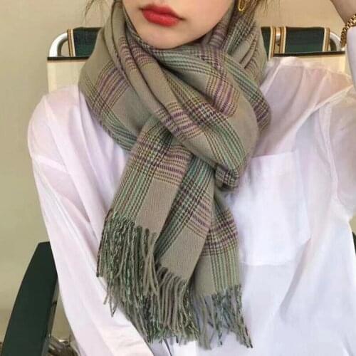 2020 new classic brand scarf Scottish plaid men and women winter scarf warm scarf fashion casual scarf imitation cashmere