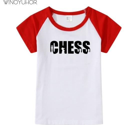 Unisex New 2020 Kids Clothes Summer Girls T Shirt Chess Letter Print Tshirt Baby Casual Boys Short Sleeve Tshirts