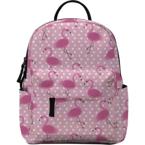 Backpack 2021 Fashion New Ladies Waterproof Flamingo Animal Printing Mini Simple Style Multifunction Makeup Bags Purse Unisex