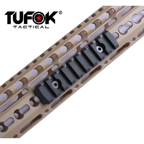 TuFok Keymod Picatinny Rail Section - 9 Slot Super Thin Keymod Rail Scope Mount Base Adapter For Scopes, Magnifiers, Red Dots