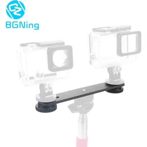 Universal Camera Tripod Dual Flash Speedlite Light Bracket Mount Holder with 1/4 Screw for Canon 7DII 70D DSLR Camera Camcorder