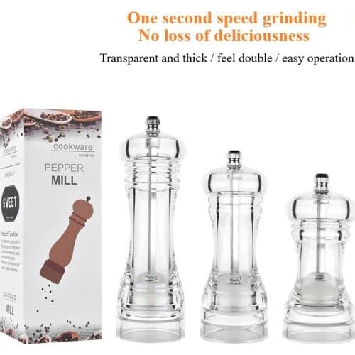1pc Mill Pepper And Salt Grinder Light Peper Spice Grain Mills Porcelain Grinding Core Mill Multi-purpose Seasoning Bottle