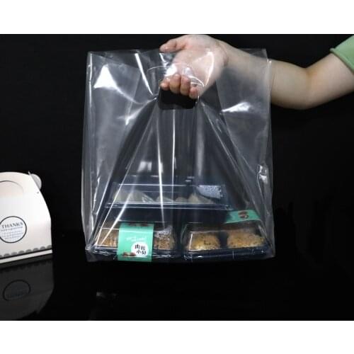 1pcs Clear Die Cut Handle Bag Plastic Bag Merchandise Bags for toys candies multimedia light groceries desserts bread biscuits