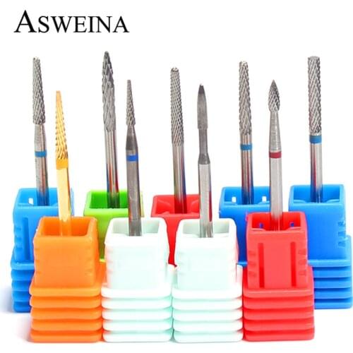 1pc Carbide Nail Drill Bit Electric Manicure Drills For Pedicure Machine Nail Art Equipment Cuticle Remove Tool Accessory