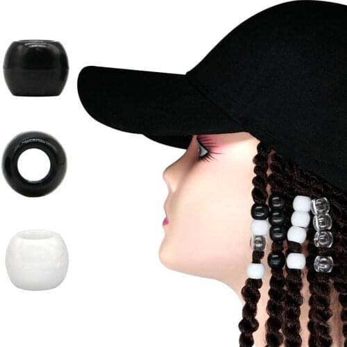 100PCS Hair Braid Beads Antique Dreads Decoration Pendants Clear