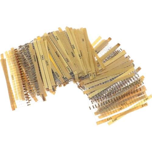 1500pcs/Box 75 Kinds x 20pcs Value 5% 1/4W Carbon Film Resistor Kit set