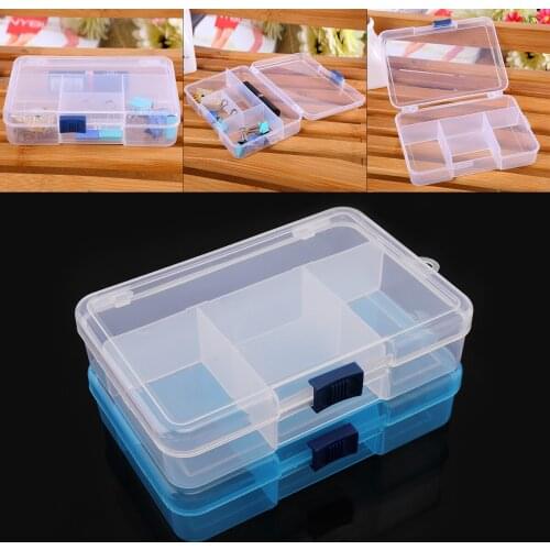 3 Colors 5 Grid PP Fixed Multipurpose Organizer Container Storage Box Fit for Household Daily / Cosmetic / Jewelry / Tool Parts