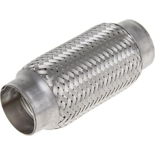 51x180mm Stainless Steel Braided Flexible Exhaust Pipe Muffler 51mm x 180mm, For all car Muffler corrugation. Repair Tube Joint