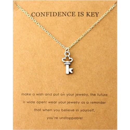 Pineapple Heart Moon Stars Pinecone Acron Supernatural Bird Feather Angel Wing Butterfly Monkey Elephant Key Necklaces for Women