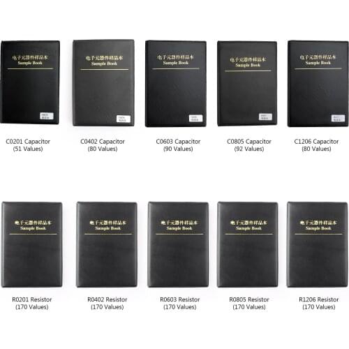 Areyoursop 0201 0402 0603 0805 1206 SMD SMT Capacitor Chip Resistor Samples Book Kit