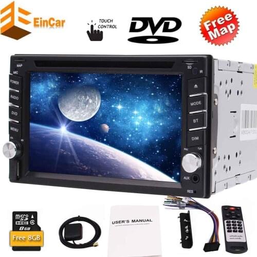 Double Din Car DVD Player 2 Din Head Unit 6.2" Touchscreen Car Radio Bluetooth Stereo GPS Navigation Map USB SD SWC Camera Video