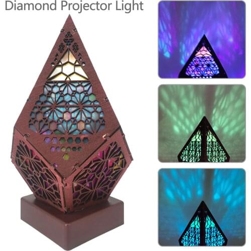 Polar Star Large Floor Lamp Lights Battery Powered Diamond Fairy Bronze Geometric Lamp Bohemian Night Decorative LED Light