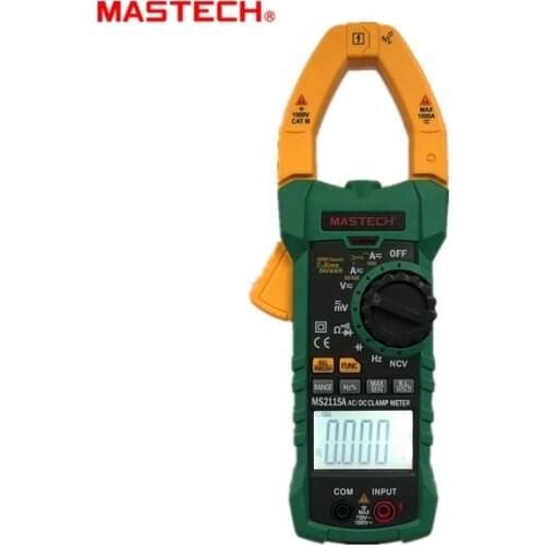 MASTECH MS2115A 6000 Counts True RMS Digital Clamp Meter AC/DC Voltage Current multimeter Tester With INRUSH and NCV Measurement