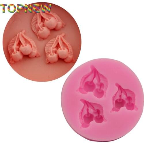 Cherry Berries shape for Soap candy Jello Jelly sugar Molds moulds DIY bakeware cake decorationg tools C1733