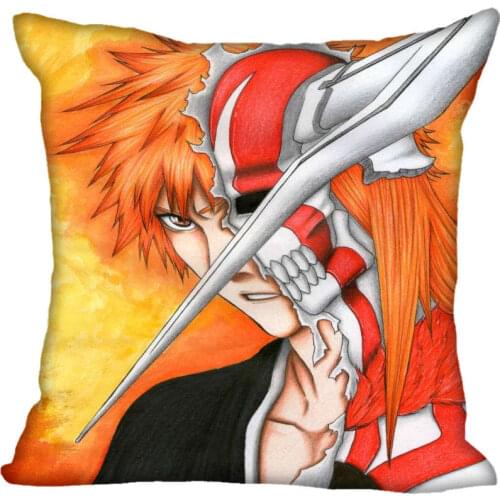 Custom Square Pillowcase Ichigo Kurosaki (Bleach) art paintings soft Pillow Cover Zippered 1pcs Custom Pillow Cover More Size