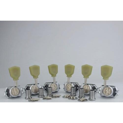 GUYKER Tuning Pegs Deluxe Vintage Style Guitar Machine Heads Locking String Tuners for lespaul Guitar Chrome silvery