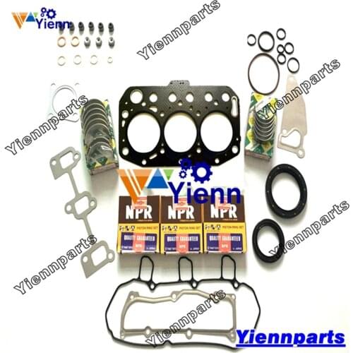 3D70E Overhaul Re-ring kit Full Gasket Piston Ring Bearing Set For Komatsu Loader Excavator Tractor Engine Spare Parts
