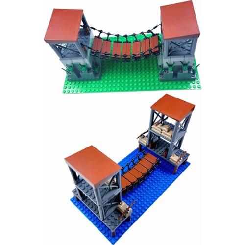 WW2 Military Bridge Building Blocks MOC DIY Toys for Boys Gift Compatible Technical Bricks Construction Toy for Children Juguete