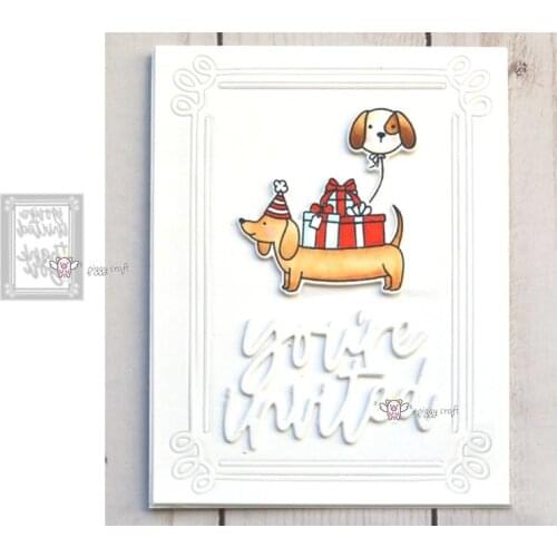 Mmao Crafts Metal Steel Cutting Dies New Letter rectangular frame Stencil For DIY Scrapbooking Paper/photo Cards Embossing Dies