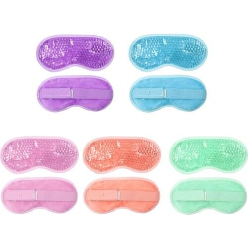 Reusable PVC Gel Beads Eye Mask Flexible Soothing Relaxing Sleeping Mask Ice Goggles for Hot Cold Therapy