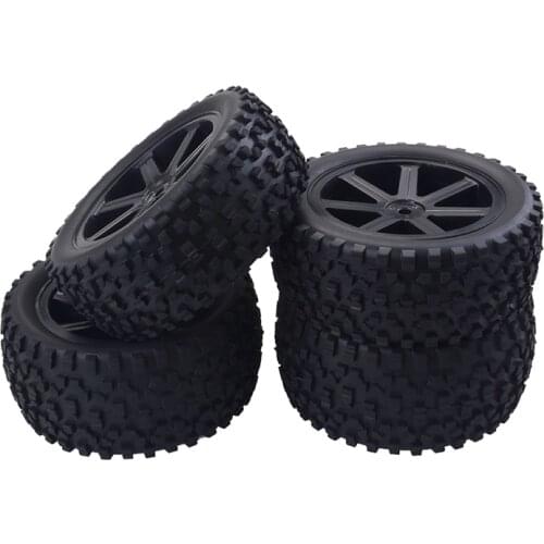Front Rear Tires Wheels Set 12mm Hex Hubs Foam Inserts For Redcat HPI HSP Traxxas ZD Racing RC 1/10 Off Road Buggy Car
