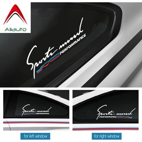 Aliauto 2 X Car Window Stickers Decals for Accessories BMW E46 E39 E90 F30 F10 E34 X1 X3 X4 X5 X6 M1 M2 M3 M5 M6 1 3 5series