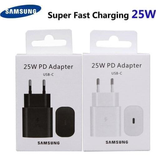 Original Samsung Charger 25w Pd Fast Charge EU For Galaxy S21 5G S20 S10 Note 20 10 A71 A70s A80 M51 Chargeur Carregador Samsung