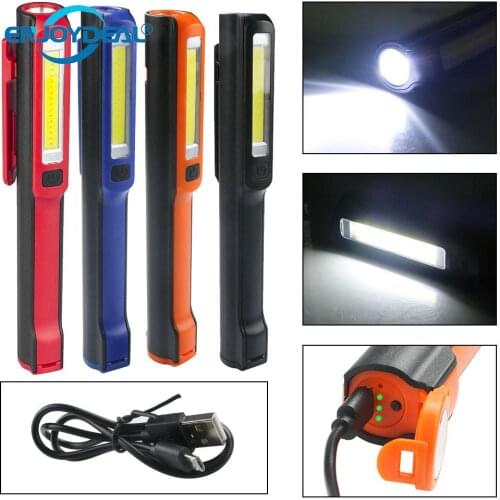 Portable Penlight USB Rechargeable LED Flashlight Torch Pocket Light Camping Lantern 18650 Battery Powerful Led For Hunting