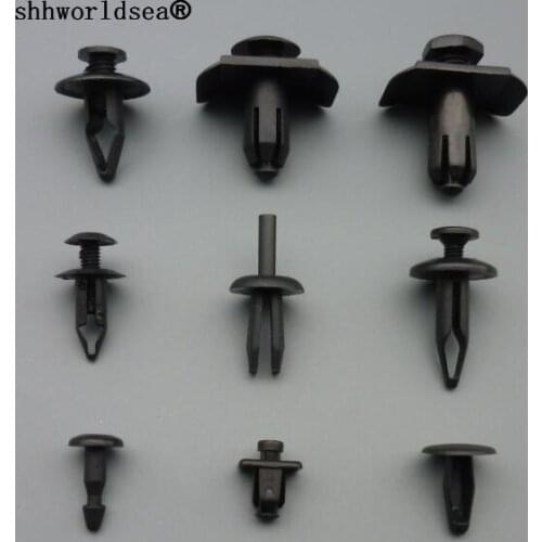 Shhworldsea 100pcs Plastic Rivets Automobile Car Decoration Door Trim Panel For Mazda For Ford For Nissan For GM