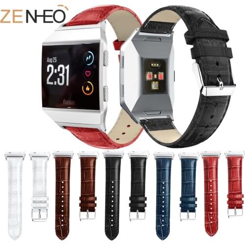 Leather Bands For Fitbit Ionic Genuine Leather Replacement Accessories Straps Wristband With Sharp Fashion Women Man Sport Belt