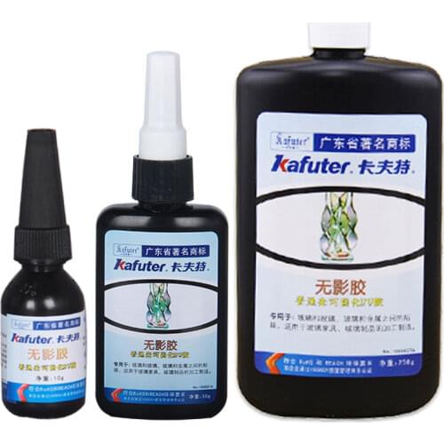 Strong power Kafuter 10ml 50ml 250ml UV Glue UV Curing Adhesive Transparent Crystal and Glass Adhesive