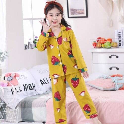 2021 Spring Autumn Childrens Pajama Set Long Sleeve Children Clothes Cartoon Kids Homewear Boys Pajamas Girls Sleepwear Set