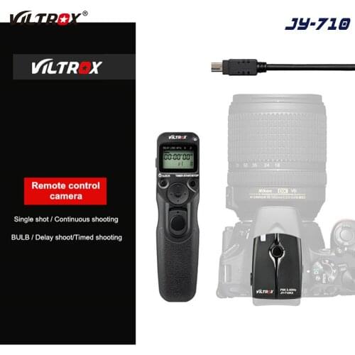 Viltrox JY-710 Camera Wireless Timer Remote Shutter Release Control for Sony A9 A7M Nikon D810 Canon 5DIII 6D2 Panasonic GH5 G10