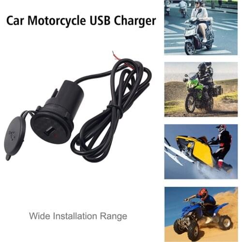 Waterproof Motorcycle Charger USB Vehicle Power Adapter Dustproof LED Light Socket Adapter for Automobiles Charger Accessories