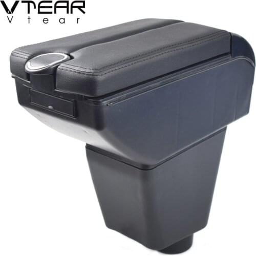 Vtear For Renault Clio 4/Clio 2 Armrest Car Central Storage Box Cup Holder Arm Rest Interior Car-Styling Decoration Accessories