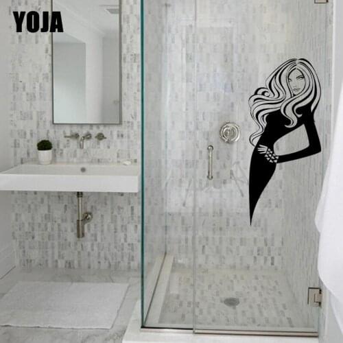 YOJA 23x10.3CM Home Accessories Beauty Wall Sticker Bathroom Kitchen Glass Decal G2-0024