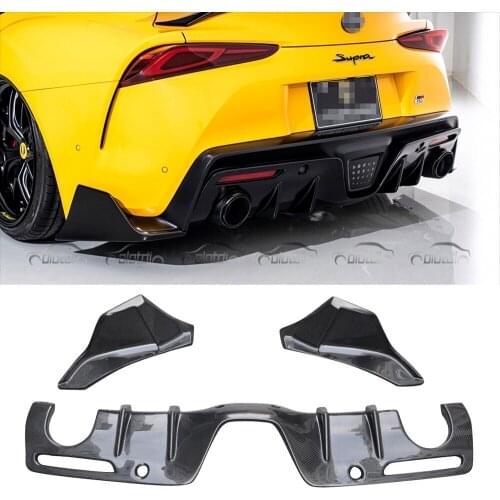 OLOTDI Real Carbon Fiber AIMGAIN Style Rear Lip Diffuser Spoiler for TOYOTA SUPRA GR A90 MK5 Auto Tuning