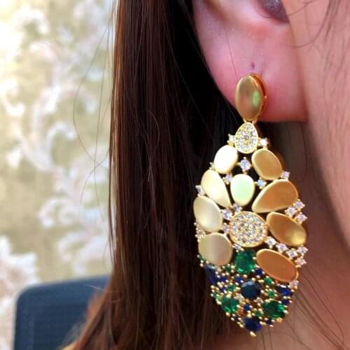 High Quality New Summer beach shimmering Lucky Clover Dangle Earrings High Quality for Women Girl Daily Fashion Earring Jewelry