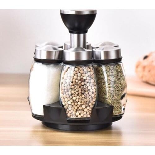 1 Set Spice Bottle Lightweight Strong Sealing Durable Rotated Spice Shelf Rack for Gifts Carry For Use In The Kitchen