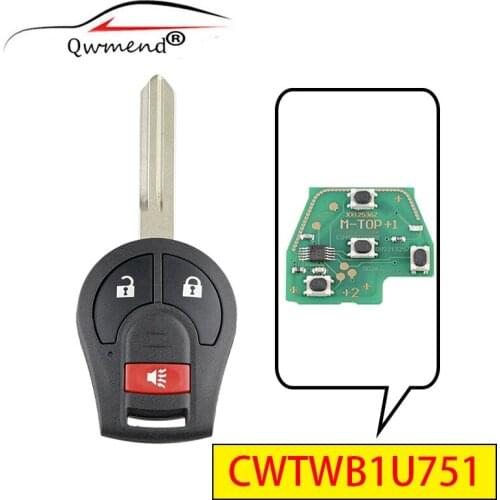 2+1 Buttons 315Mhz Complete Remote Key For NISSAN Qashqai Sunny Sylphy Tiida X-Trail For Nissan CWTWB1U751 H0561-C993A