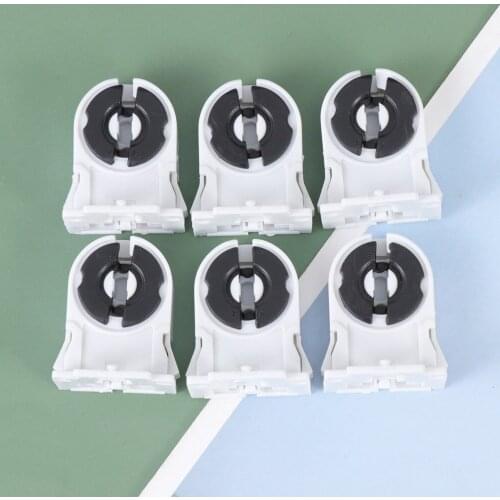20PCS T8/G13 Fluorescent Lamp Holder Heat-resistant Lamp Holder Household Light Tube Holder for Home Office Bedroom (White)