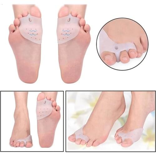 4pcs=2 Pairs Foot Care Tool Toe Spreader Bunion Corrector Toe Separate Adjust Hallux Valgus Straightener Pedicure Gel Protector