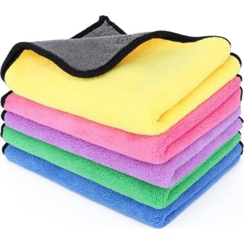 5pcs/pack 30*40cm Car Care Polishing Wash Towels Polyester Fiber Cleaning Duster Cloth Microfiber Washing Drying Towel
