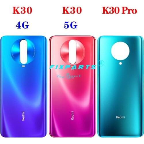 4G 5G Back Glass Cover For Xiaomi Redmi K30 Battery Cover Rear Door Housing Case Panel Replacement For Redmi K30 Battery Cover