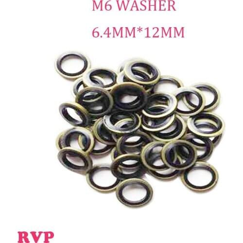 Free Shipping M6 Seal Pads Rubber Metal Shim Seal Gasket NBR Metal Washers 1 LOT=100PCS