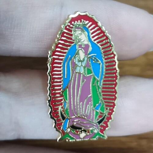 Virgin Mary Brooch The godness Badge god Mother Enamel Pin Best Wishes Jewelry